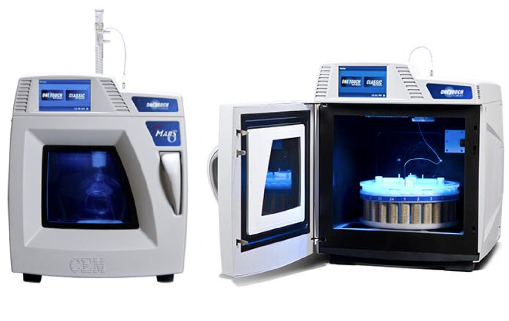 Enlarged view: MARS CEM 6 Microwave oven, used for parallel solvo/hydro-thermal synthesis.